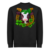 Black lucky horseshoe 4 leaf clover baby calf Heavyweight Sweatshirt - Jasminsmagicworld