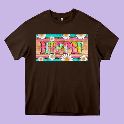 Hippie And Daisys License Plate Template Heavy Core Tee Designed By Artiststas