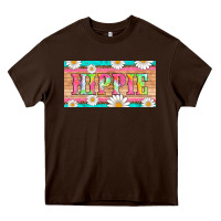 Chocolate Brown hippie and daisys license plate template Heavy Core Tee - Artiststas