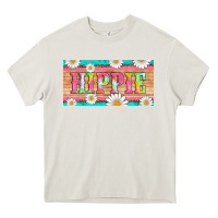 Cream hippie and daisys license plate template Heavy Core Tee - Artiststas