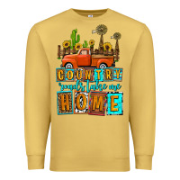 Antique Gold country roads take me home olivia Premium Sweatshirt - OliviaCreatesArt