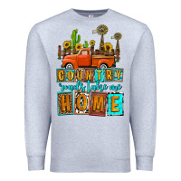 Heather Grey country roads take me home olivia Premium Sweatshirt - OliviaCreatesArt