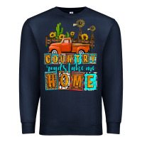 Navy country roads take me home olivia Premium Sweatshirt - OliviaCreatesArt