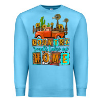 Ocean Blue country roads take me home olivia Premium Sweatshirt - OliviaCreatesArt