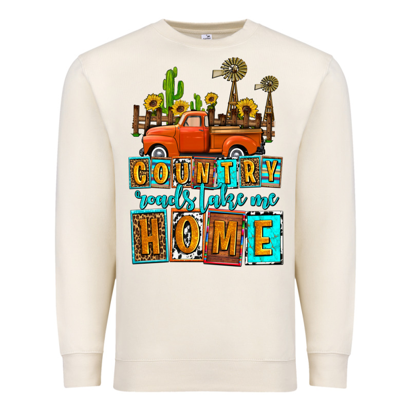 Country Roads Take Me Home Olivia Premium Sweatshirt by OliviaCreatesArt | Teevron