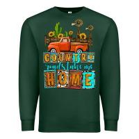 Sports Green country roads take me home olivia Premium Sweatshirt - OliviaCreatesArt