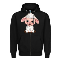 Cartoon Lamb Zipper Hoodie | Teevron
