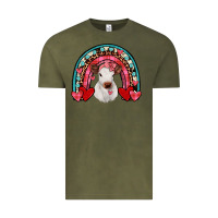 Vintage Olive valentines heifer rainbow Vintage Tee - JahusDesignShop