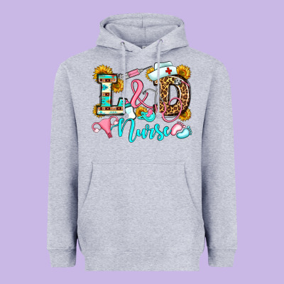 Labor And Delivery Nurse Heavyweight Hoodie Designed By Oliviacreatesart