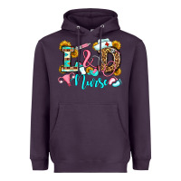 Plum labor and delivery nurse Heavyweight Hoodie - OliviaCreatesArt