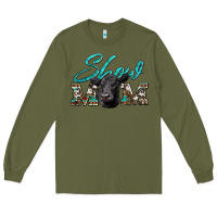 Army Green show mom aztec cowhide black angus Long Sleeve Tee - Artiststas