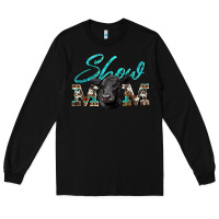 Black show mom aztec cowhide black angus Long Sleeve Tee - Artiststas