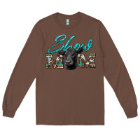 Chestnut show mom aztec cowhide black angus Long Sleeve Tee - Artiststas