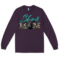 Plum show mom aztec cowhide black angus Long Sleeve Tee - Artiststas