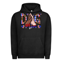 Pigment Black America Dog Mama Urban Hoodie - CowhideDigitalArt