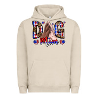 Pigment French Oak America Dog Mama Urban Hoodie - CowhideDigitalArt