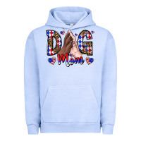 Pigment Grape Ice America Dog Mama Urban Hoodie - CowhideDigitalArt