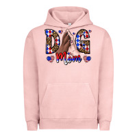 Pigment Salmon America Dog Mama Urban Hoodie - CowhideDigitalArt