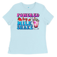Baby Blue powered by milkshake Ladies Tee - AdoDesignShop