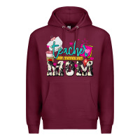 Burgundy Teacher Mom Mother's Day Premium Hoodie - HowdyJamesFarm
