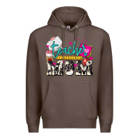 Coffee Teacher Mom Mother's Day Premium Hoodie - HowdyJamesFarm