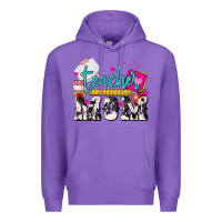 Purple Teacher Mom Mother's Day Premium Hoodie - HowdyJamesFarm
