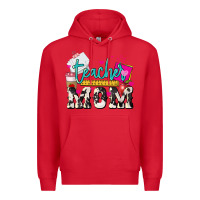Red Teacher Mom Mother's Day Premium Hoodie - HowdyJamesFarm