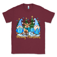 Burgundy merry christmas gnome Classic Tee - MaliasSmallBusiness
