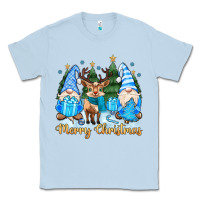 Dusty Blue merry christmas gnome Classic Tee - MaliasSmallBusiness