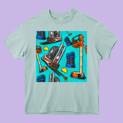 Construction Vehicles Heavy Core Tee Designed By Bundleandbundleshop