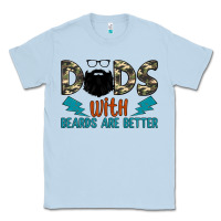 Dusty Blue dads with beards are better Classic Tee - JahusDesignShop