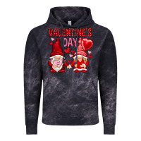 Cloud Black valentines day with gnomies Vintage Hoodie - NancyCooperArtShop