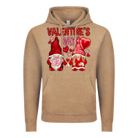 Vintage Coffee valentines day with gnomies Vintage Hoodie - NancyCooperArtShop