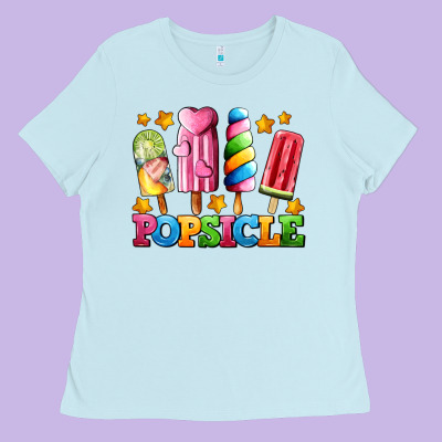 Popsicle With Stars Ladies Tee Designed By Adodesignshop