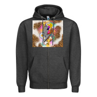 Charcoal Heather retro baseball with leopard Zipper Hoodie - TumblerDesignByShophia