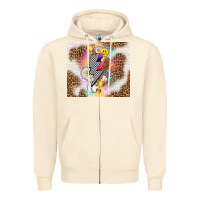 Sandshell retro baseball with leopard Zipper Hoodie - TumblerDesignByShophia