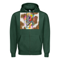 Sports Green retro baseball with leopard Zipper Hoodie - TumblerDesignByShophia