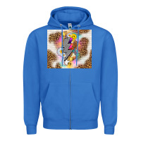 True Royal retro baseball with leopard Zipper Hoodie - TumblerDesignByShophia