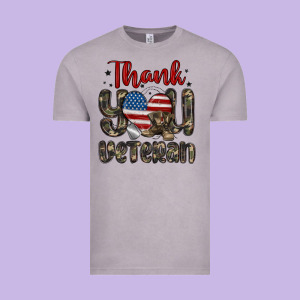 Thank You Veteran Vintage Tee Designed By Maliassmallbusiness