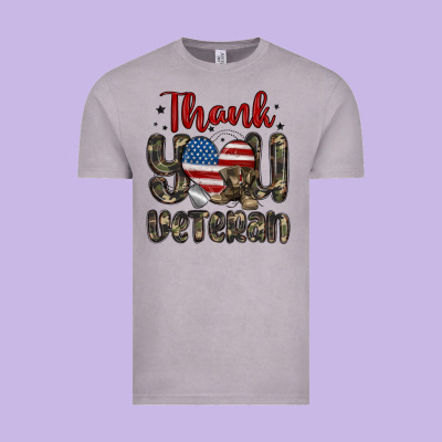 Thank You Veteran Vintage Tee Designed By Maliassmallbusiness