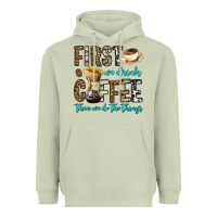 Matcha first we drink coffee then we do the things Heavyweight Hoodie - OliviaCreatesArt