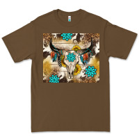 Cacao cowhide leopard bull skull gemstone Premium Tee - NancyCooperArtShop