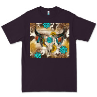 Plum cowhide leopard bull skull gemstone Premium Tee - NancyCooperArtShop