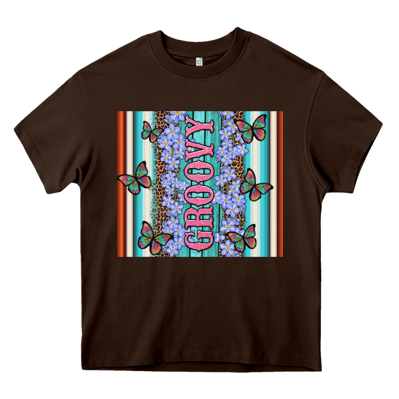 Groovy With Flowers And Butterflies Heavy Core Tee by Artiststas | Teevron