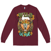 Burgundy wild west Long Sleeve Tee - Artiststas