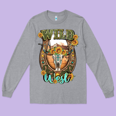 Wild West Long Sleeve Tee Designed By Artiststas