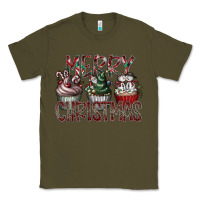 Army Green Merry Christmas Classic Tee - CowhideDigitalArt
