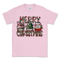 Bubblegum Pink Merry Christmas Classic Tee - CowhideDigitalArt