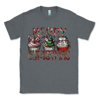 Charcoal Heather Merry Christmas Classic Tee - CowhideDigitalArt