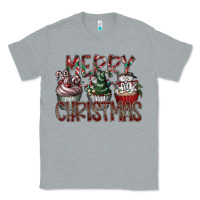 Heather Grey Merry Christmas Classic Tee - CowhideDigitalArt